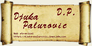 Đuka Palurović vizit kartica